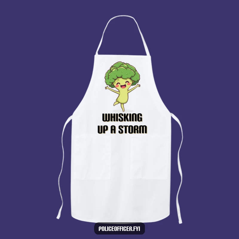 Funny Broccoli Apron: Cook with Hilarious Pirouette Flair!