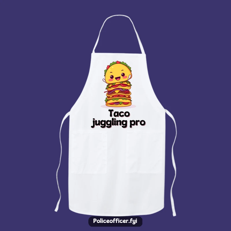 Funny Taco Balancing Apron: Hilarious Kitchen Wear for Aspiring Chefs