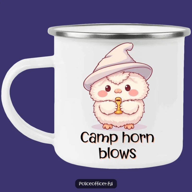 Funny Fluffy Creature Whistle Camping Mug: Adventure Humor for Your Trail, Perfect Funny Gift