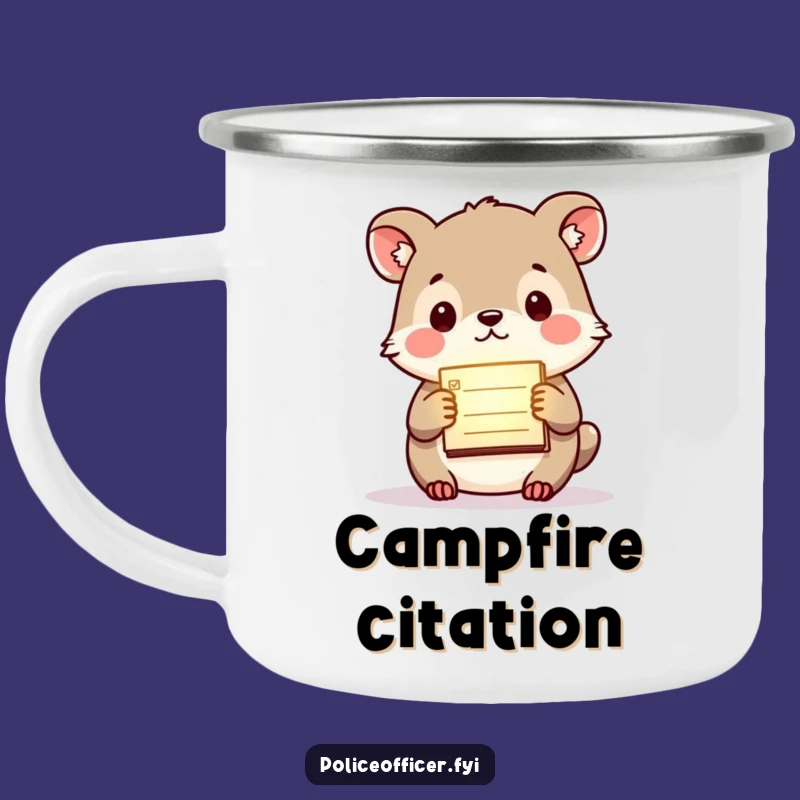 Funny Citation Keeper Camping Mug: Trail Justice with Humor, Great Funny Gift