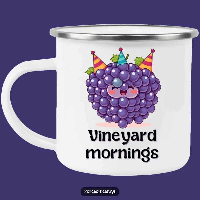 Funny Grapes Party Camping Mug: Festive Hydration for Outdoor Celebrations