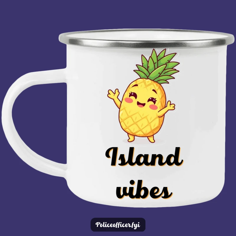 Funny Pineapple Pose Camping Mug - Tropical Fun for Your Adventures