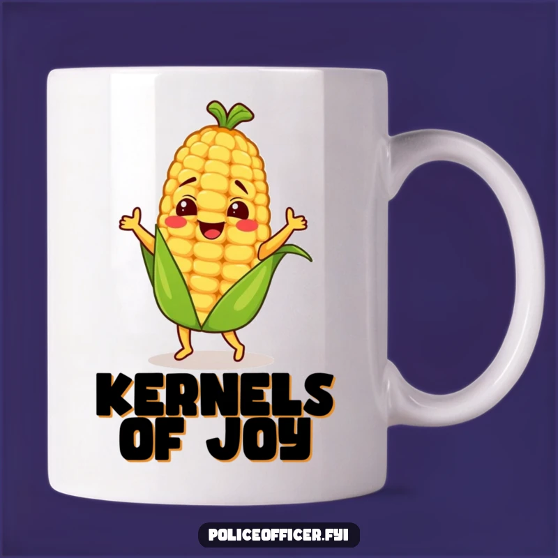 Funny Dancing Corn Cob Mug - A Hilarious Cartoon Foodie Gift for Corn Lovers