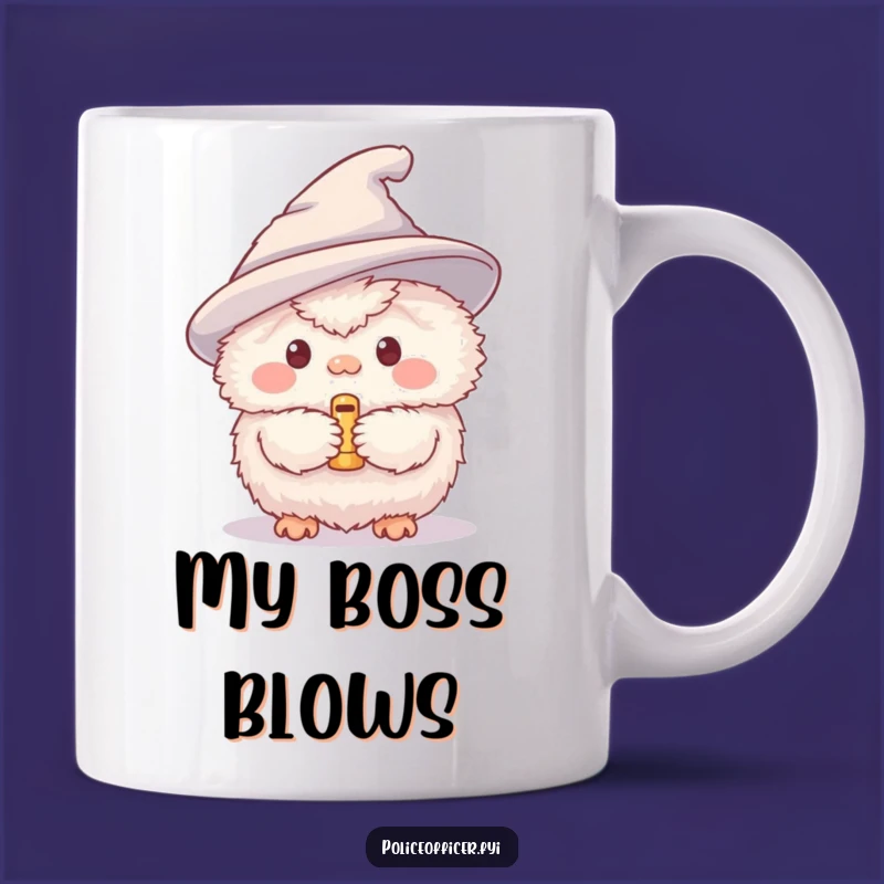 Funny Fluffy Creature Whistle Mug: Hilarious Gift for Your Favorite Referee or Conductor