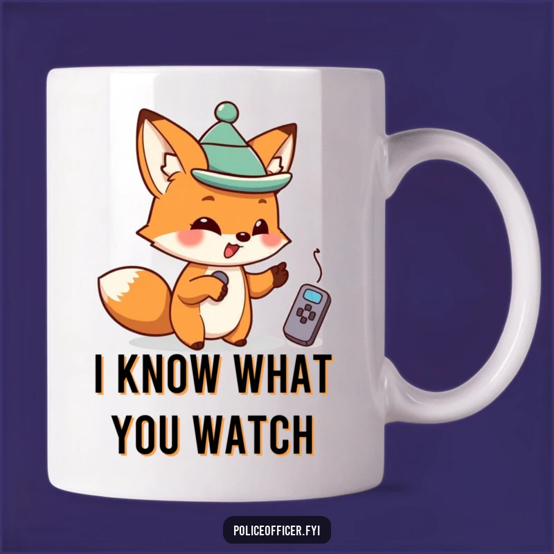 Funny Fox Remote Master Mug: Mischievous Fox, Perfect Funny Gift!