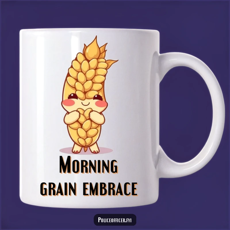 Funny Bowing Wheat Mug - Harvest Humor for a Grateful Farmer's Gift