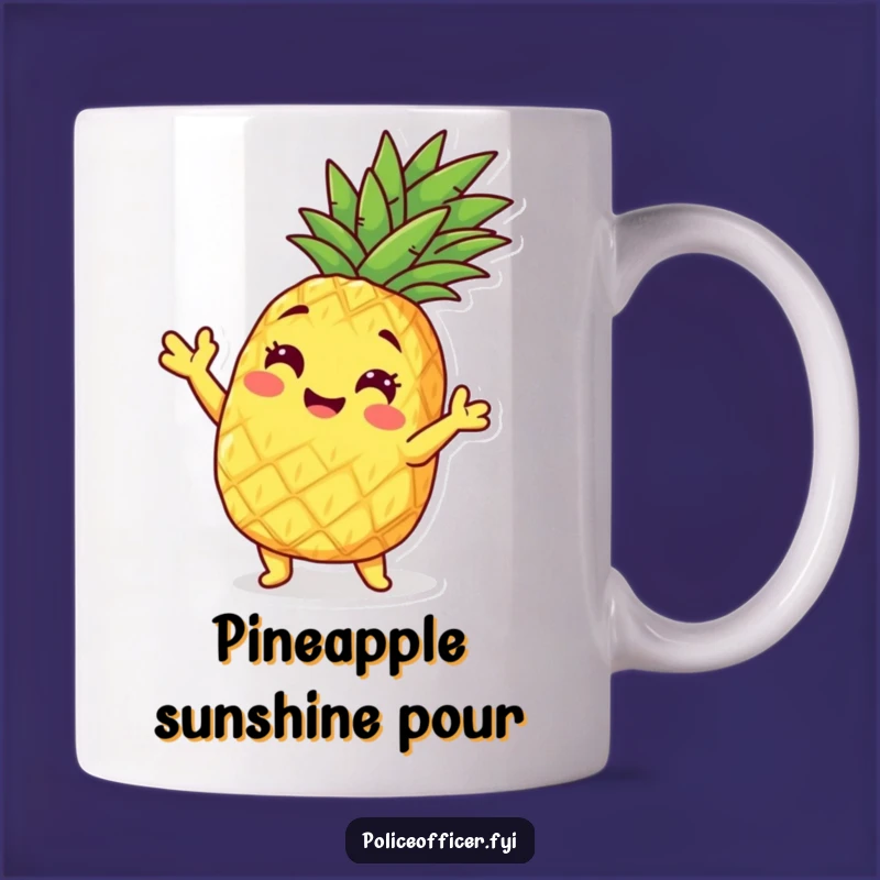Funny Pineapple Pose Mug - Tropical Humor for a Fun-Loving Gift