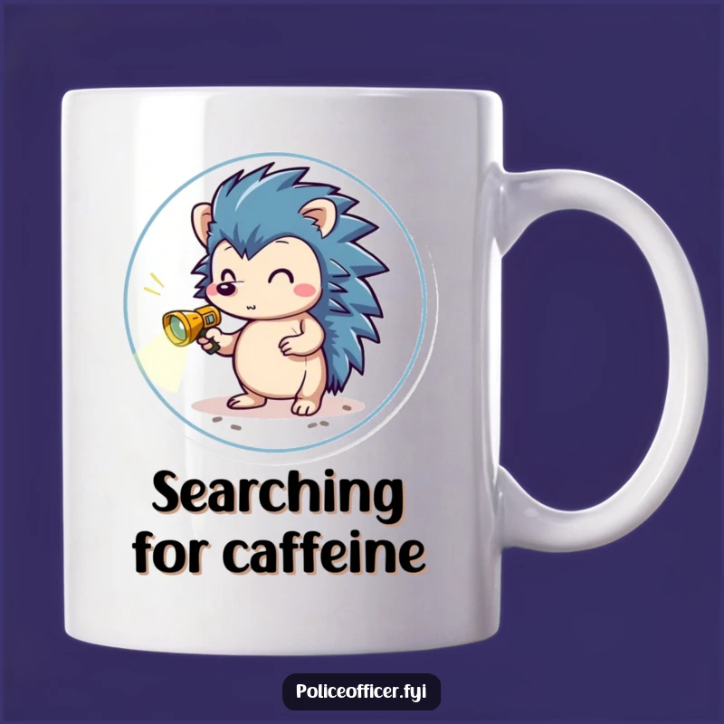 Funny Brave Hedgehog Mug - Explorer's Humor for a Great Gift