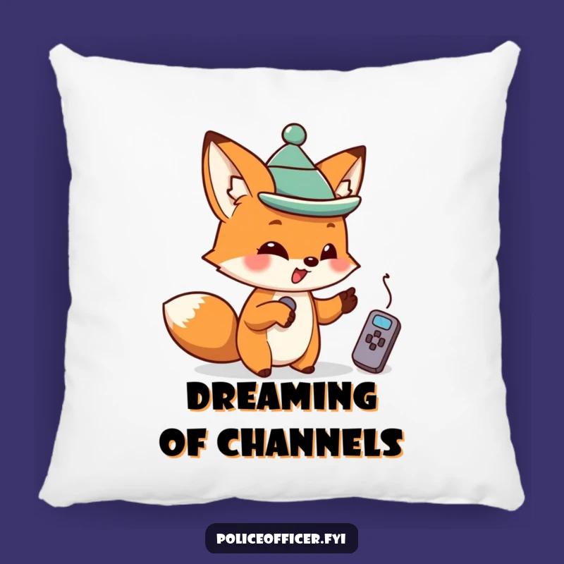 Funny Fox Remote Pillow: Mischievous Fox Cushion, Ideal Funny Gift!