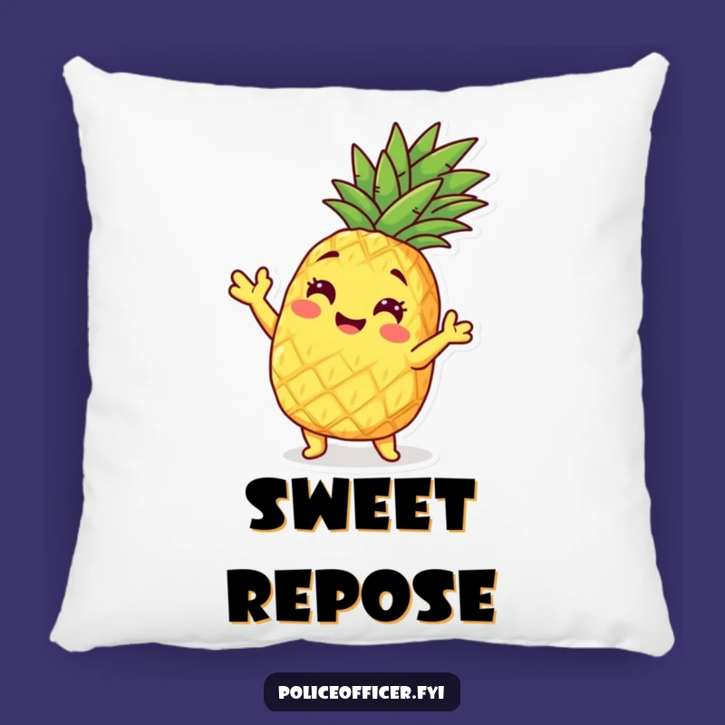 Funny Pineapple Pose Pillow - Cozy Tropical Comfort for Your Couch