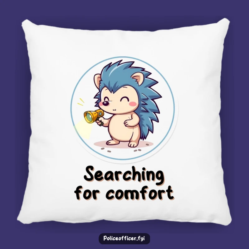 Funny Brave Hedgehog Pillow - Cozy Comfort for Adventurous Dreams