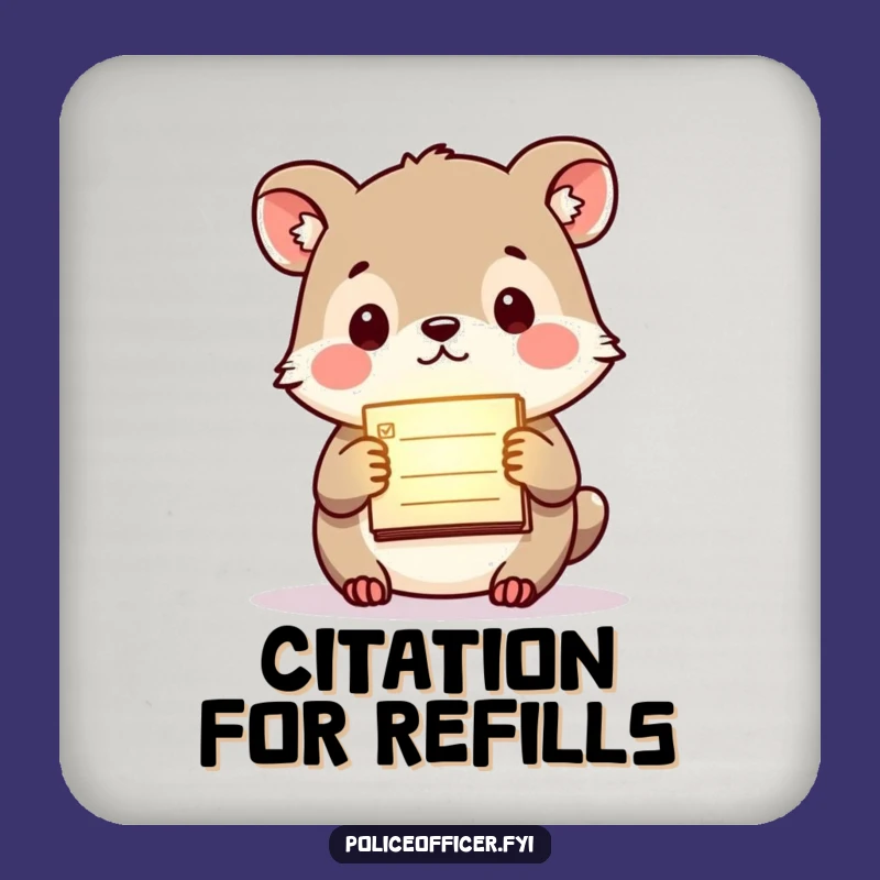 Funny Citation Keeper Coasters: Protect Surfaces with Purposeful Humor, Excellent Funny Gift