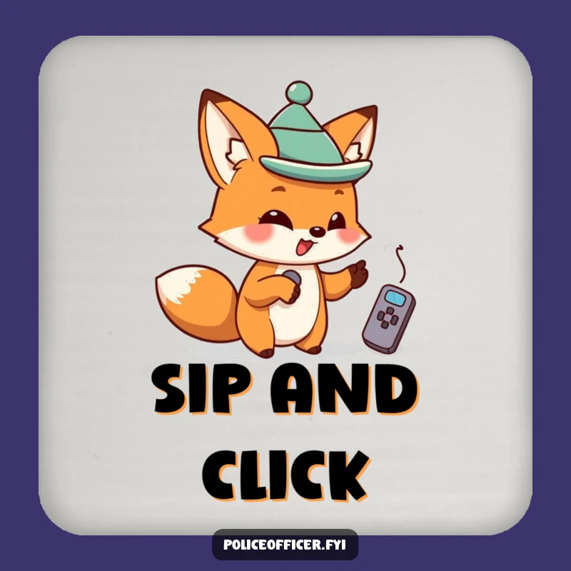 Funny Fox Remote Coaster: Mischievous Fox, Perfect Funny Gift!