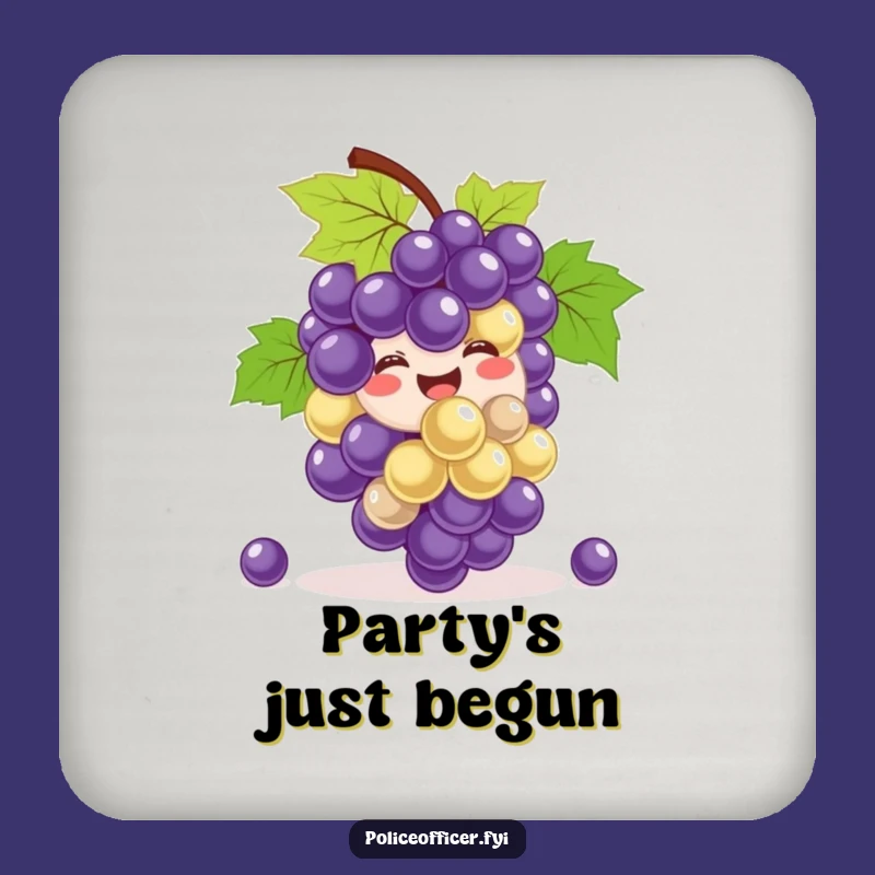 Funny Grapes Coaster: Protect Surfaces with Hilarious Bouncing Fruit!