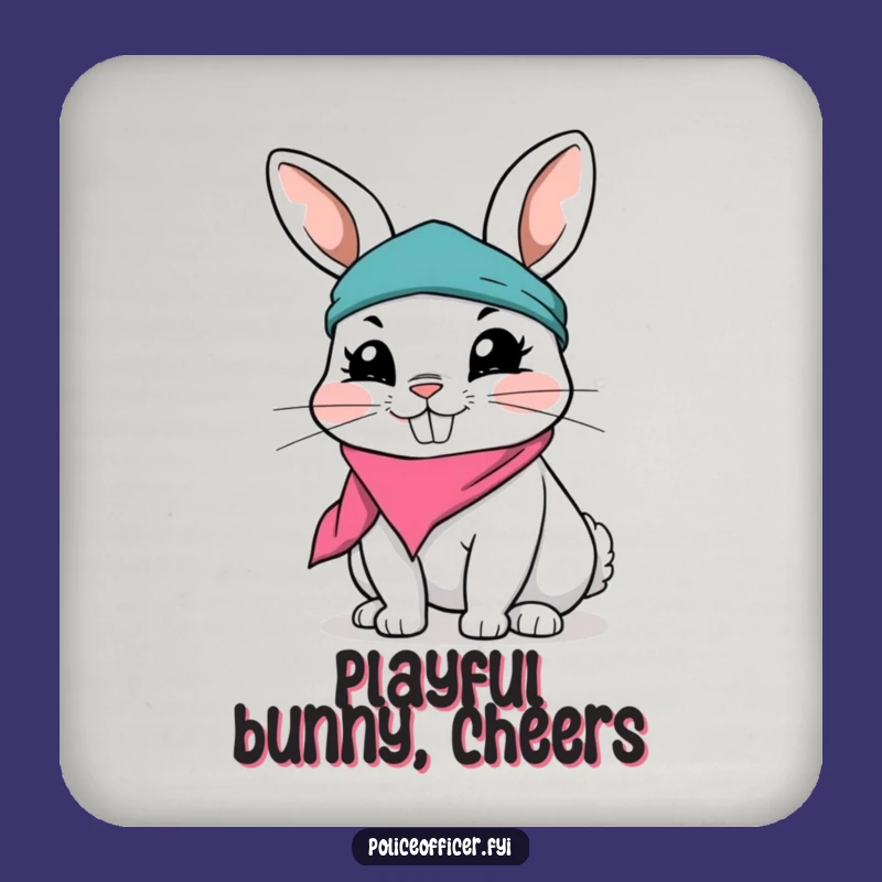 Funny Rabbit Coaster Set - Playful Protection for Your Surfaces