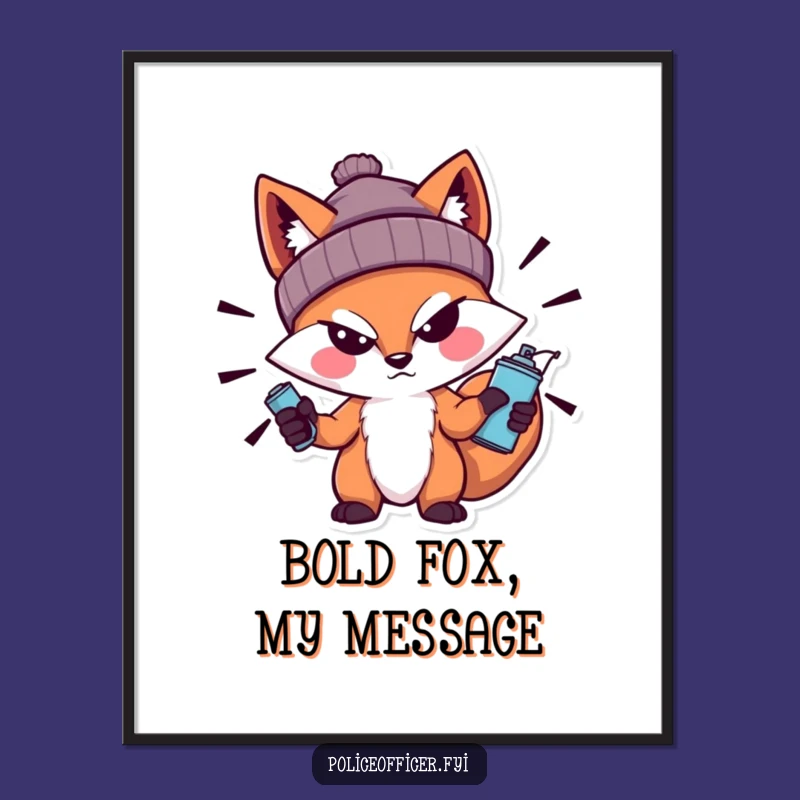 Funny Fox Poster - Bold Street Art for Your Walls