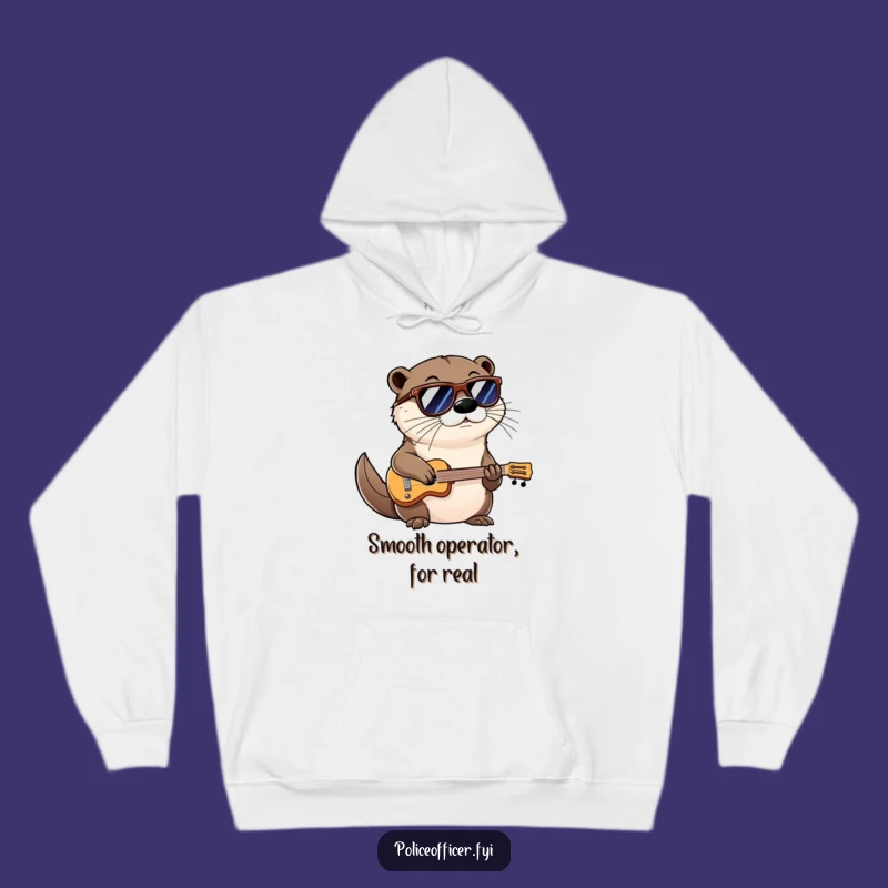 Funny Otter Hoodie: Cool Shades Smirk Rockstar - Cozy Music Lover Gift