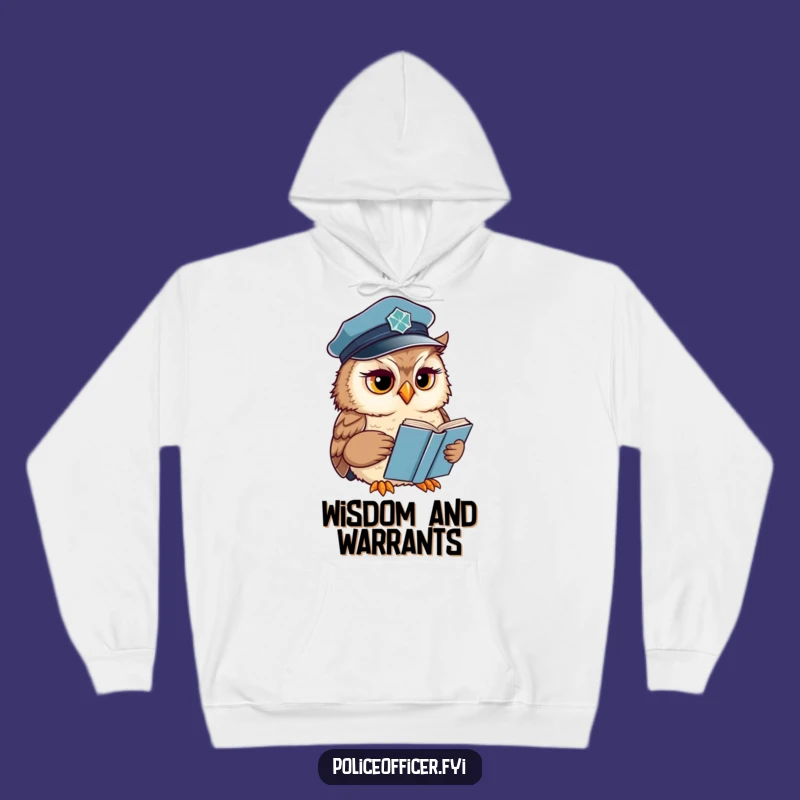 Funny Owl Hoodie: Wise Officer, Cozy Reader, Ultimate Funny Gift for Him Her