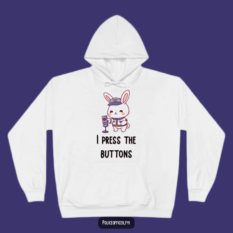 Funny Rabbit Uniform Hoodie: Playful Presser, The Perfect Funny Gift!
