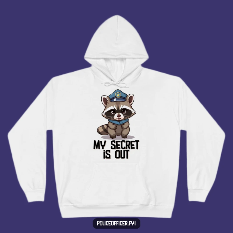 Funny Raccoon Police Hoodie - Cozy Stealth for Cooler Nights!