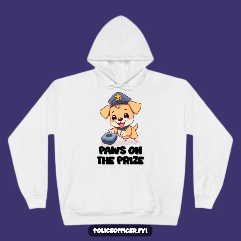 Funny Puppy Cop Hoodie - Cozy Police Dog Remote Chase Design, Ultimate Funny Gift