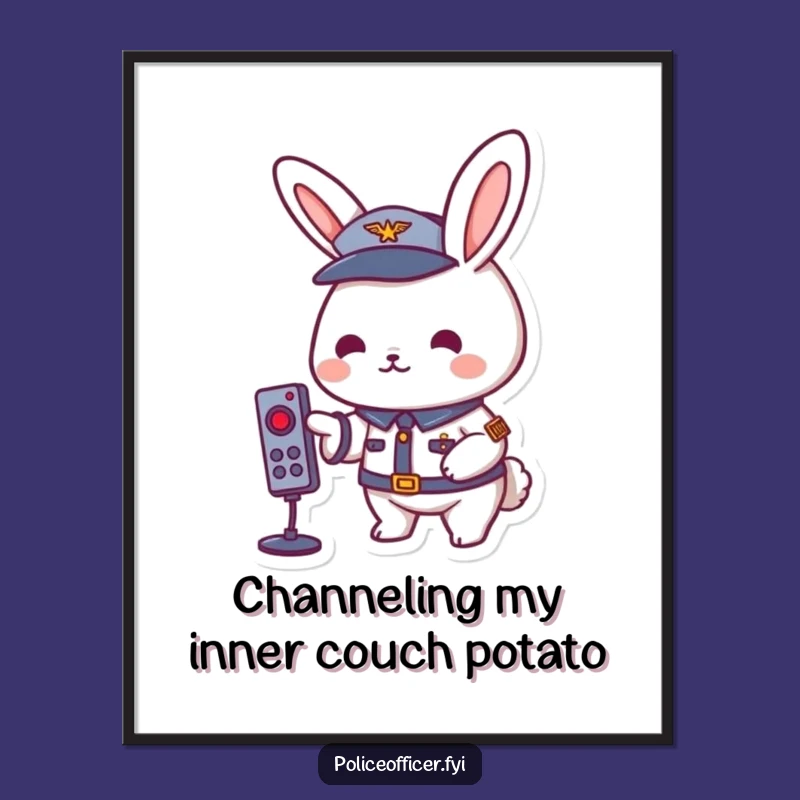 Free Printable Wall Art: Playful Rabbit Remote Press - Funny Downloadable Art