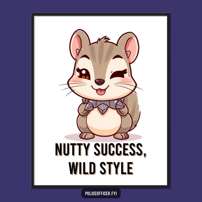 Free Printable Wall Art: Mischievous Squirrel Wink - Funny Quirky Decor