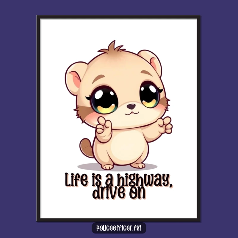 Add some amusing energy to your space with this free printable wall art. Print at home for a dash of playful decor.