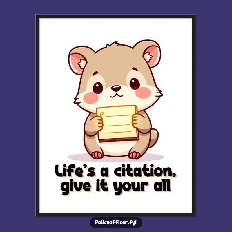 Funny Free Printable Wall Art: Citation Keeper Creature - Quirky Downloadable Art!