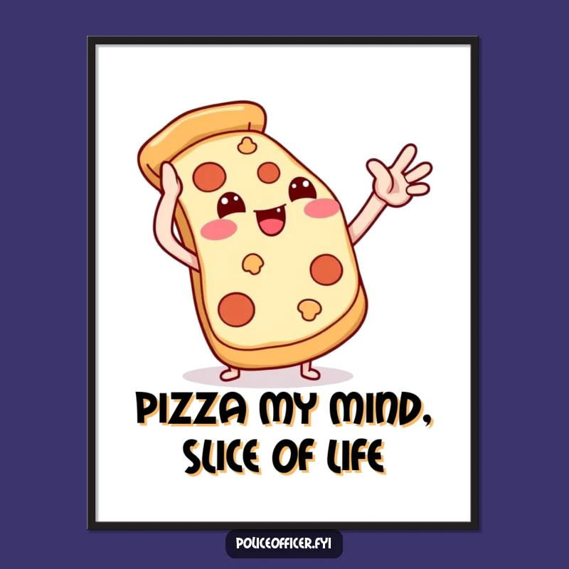 Funny Free Printable Wall Art: Pizza High-Five - Humorous Downloadable Decor
