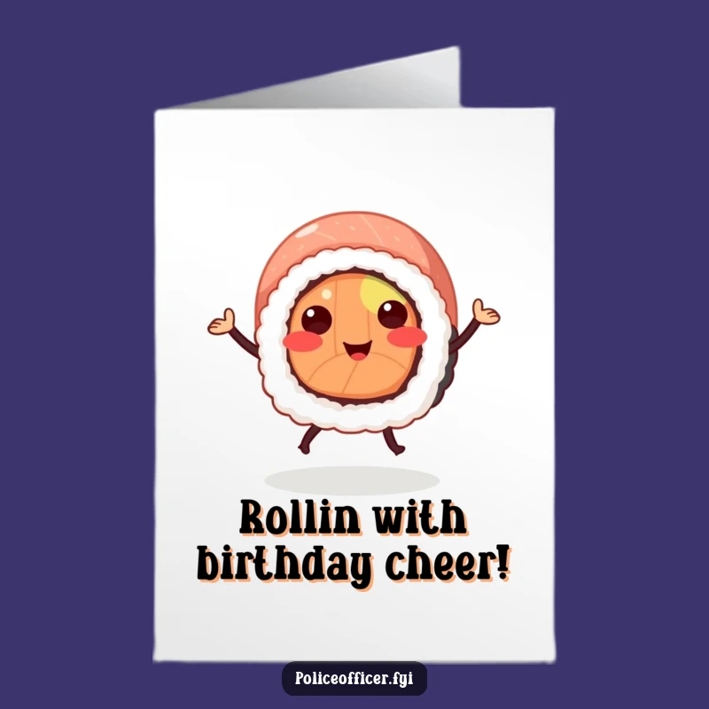 Free Printable Birthday Card: Funny Sushi Jig - Hilarious Downloadable Gift