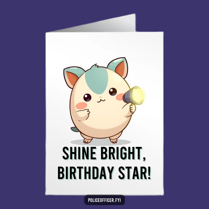 Free Printable Funny Birthday Card: Creature Lights Up Birthday - Downloadable Fun!