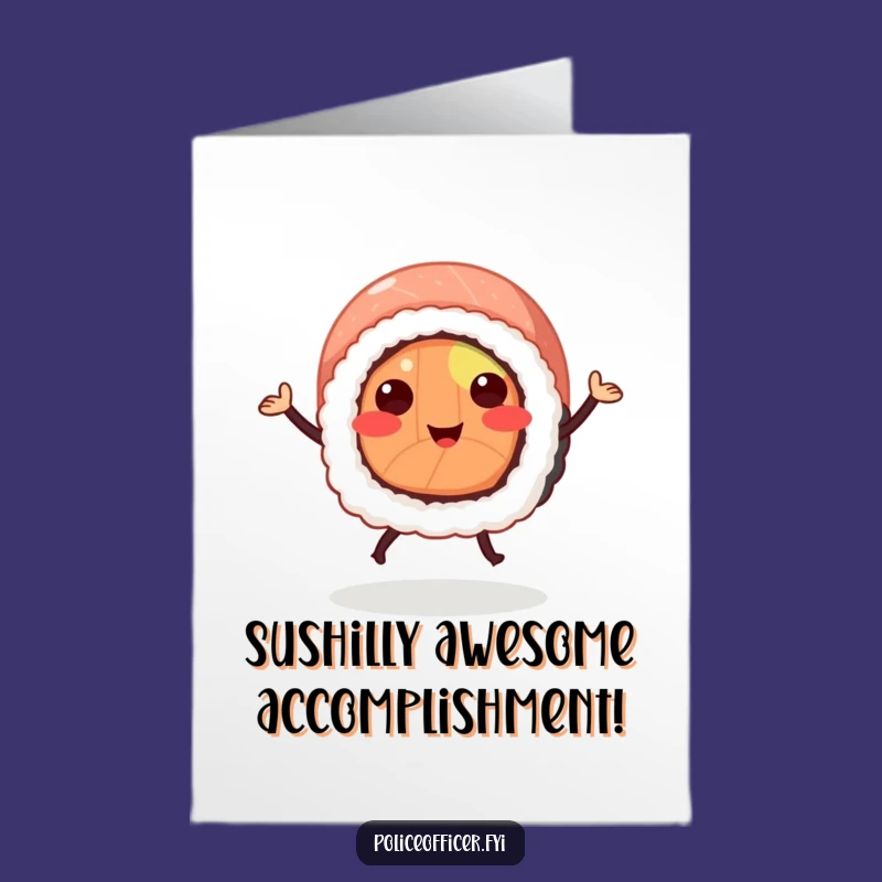 Free Printable Congrats Card: Sushi Jig Celebration - Funny Downloadable Gift