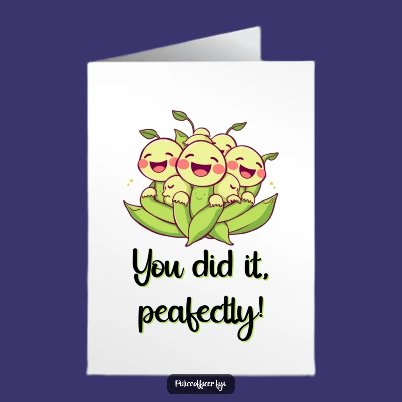 Free Printable Congrats Card: Rolling Peas Celebrate Your Success with Laughter
