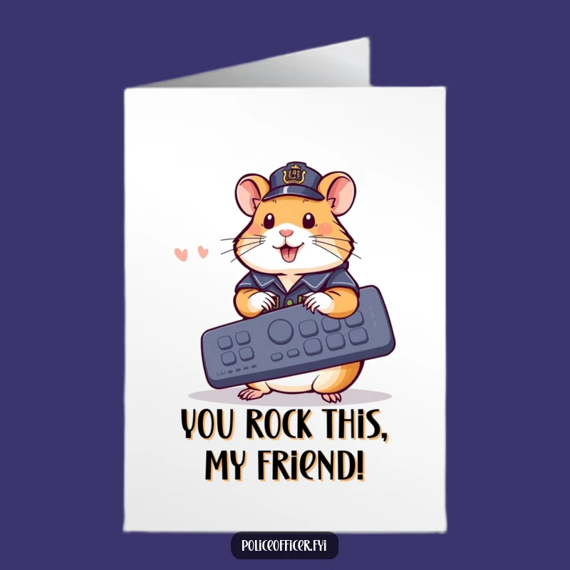 Free Printable Hamster Congrats Card: Funny Remote Master Downloadable Gift
