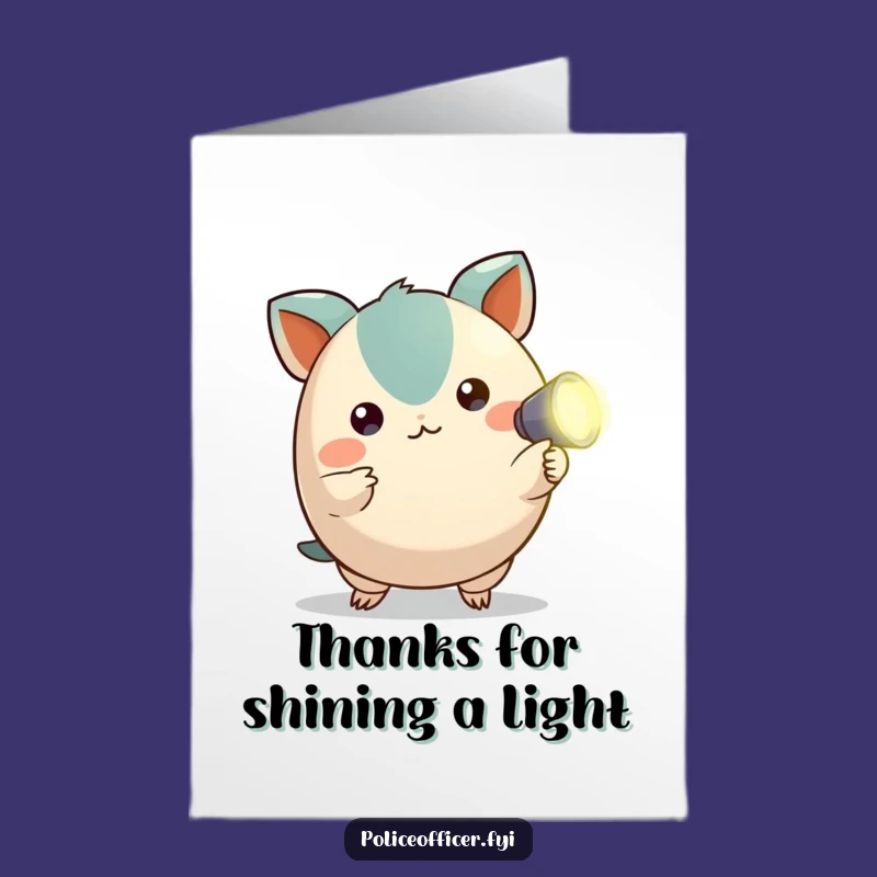 Express your thanks with a warm glow using this free printable card. Print at home for a thoughtful and amusing gesture.