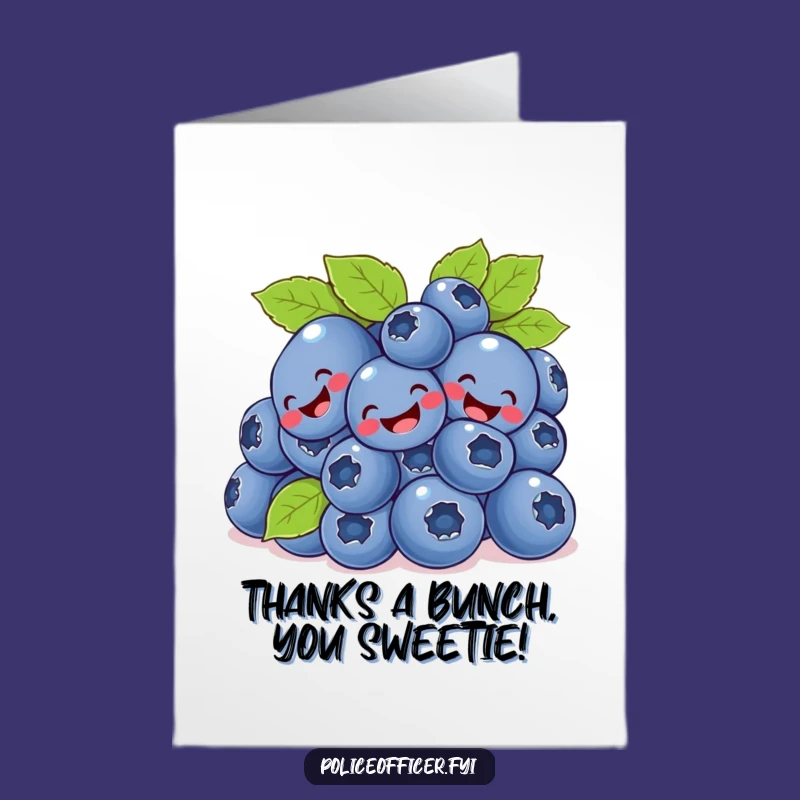 Free Printable Thank You Card: Giggling Berry Bunch, Fun Downloadable Greeting for Expressing Thanks