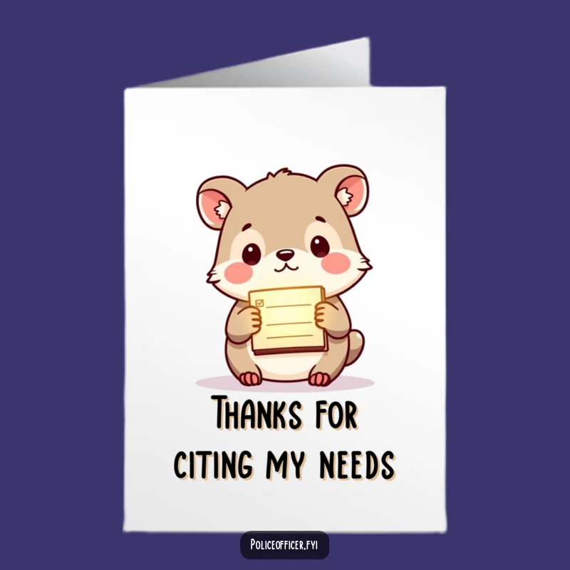Free Printable Thank You Card: Creature Issues Gratitude Citation - Downloadable!
