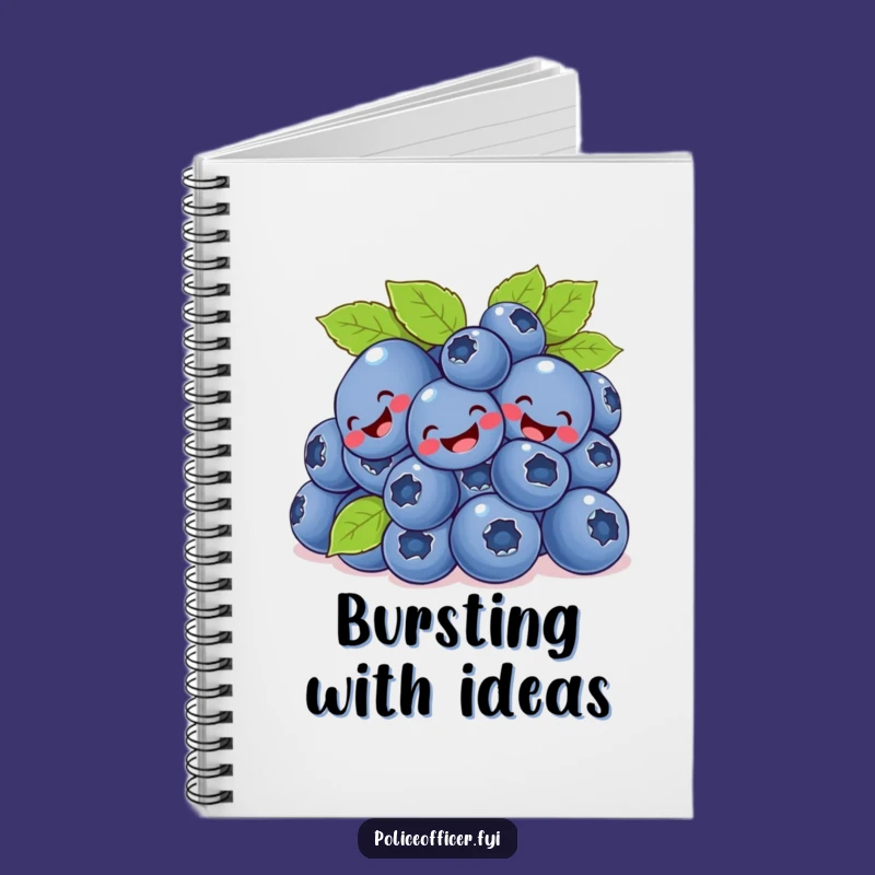 Funny Blueberry Bunch Notebook - Jot Down Notes with Cartoon Berry Joy