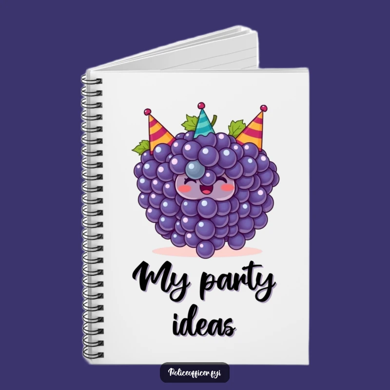 Funny Grapes Party Notebook: Jot Down Ideas with Festive, Fruity Lines