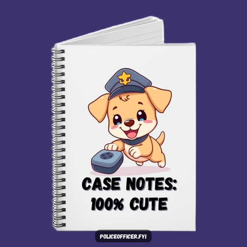 Funny Puppy Cop Case Notes Notebook - Hilarious Police Dog Journal, Perfect Funny Gift
