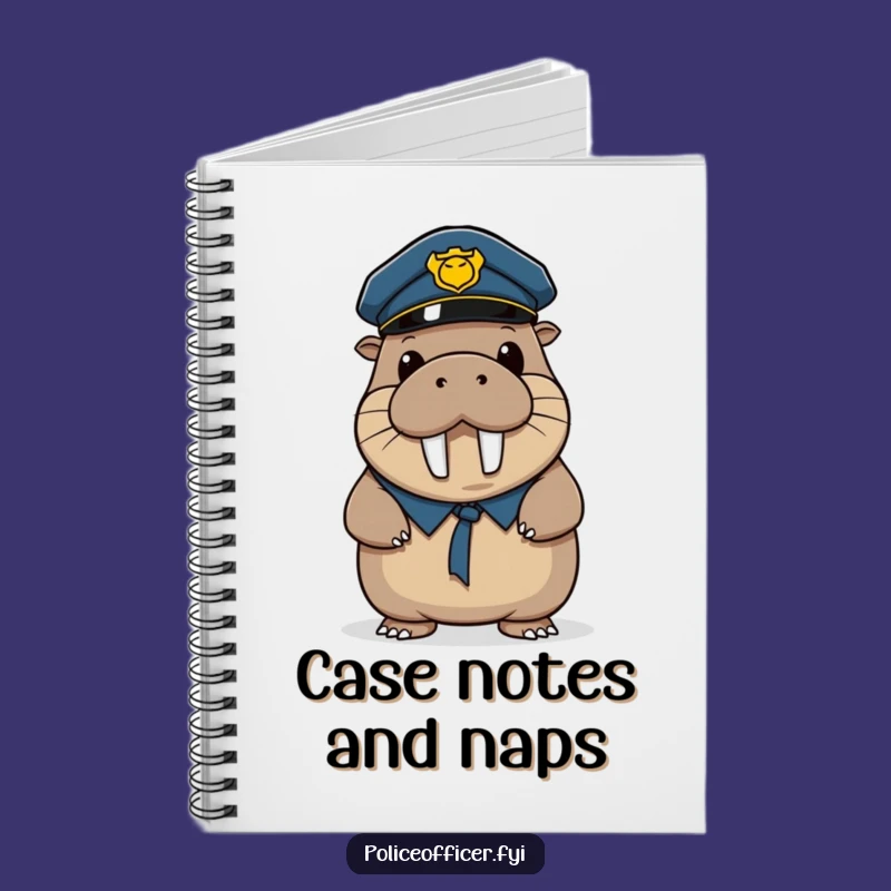 Funny Walrus Police Notebook: Wobbly Officer's Notes, a Hilarious Journal Gift