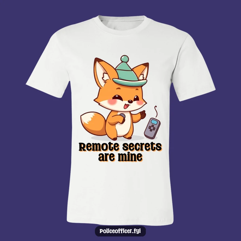 Funny Fox Remote Pointer T-Shirt: Mischievous Fox, Ideal Funny Gift!