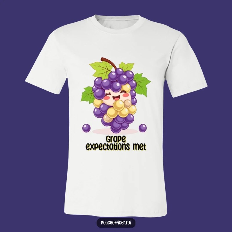 Funny Grapes T-Shirt: Happy Bouncing Fruit for Hilarious Style!