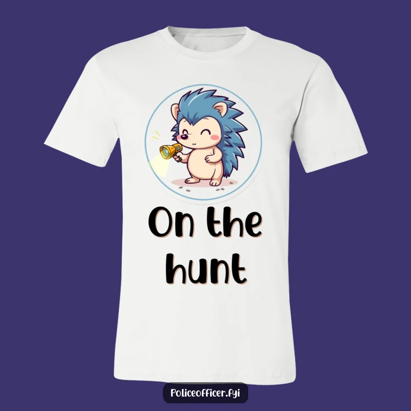 Funny Brave Hedgehog T-Shirt - Tiny Explorer's Humor Apparel