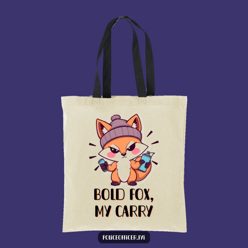 Funny Fox Tote Bag - Street Art Essential for Your Gear