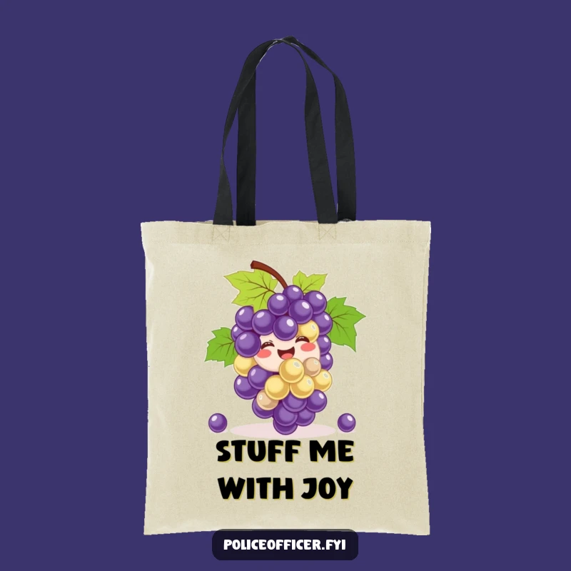 Funny Grapes Tote Bag: Carry Your Fun with Hilarious Bouncing Style!