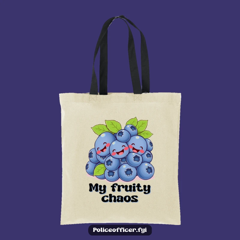 Funny Blueberry Bunch Tote Bag - Carry Your Giggles in Cartoon Berry Style